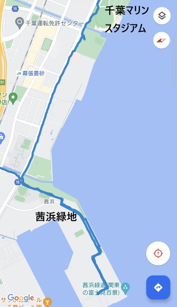 千葉マリンスタジアムto茜浜緑地