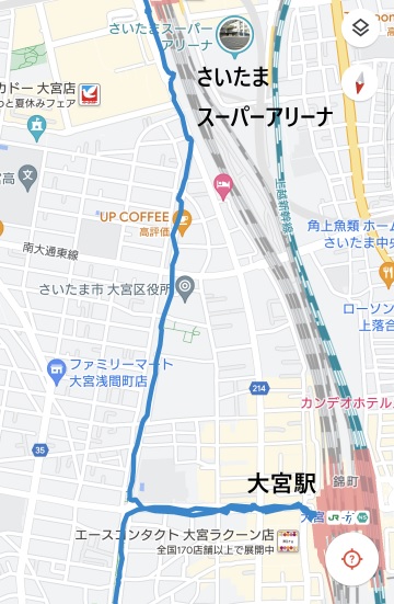 さいたまスーパーアリーナto大宮駅