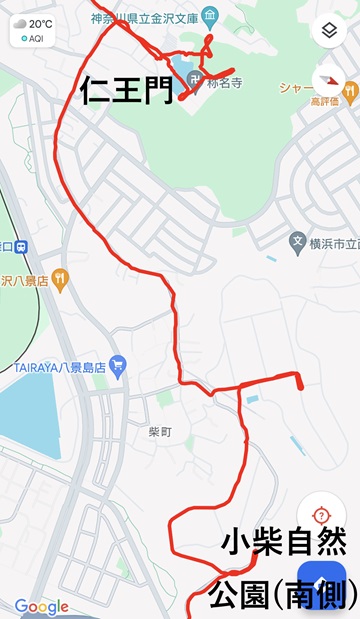 仁王門to小柴自然公園南側