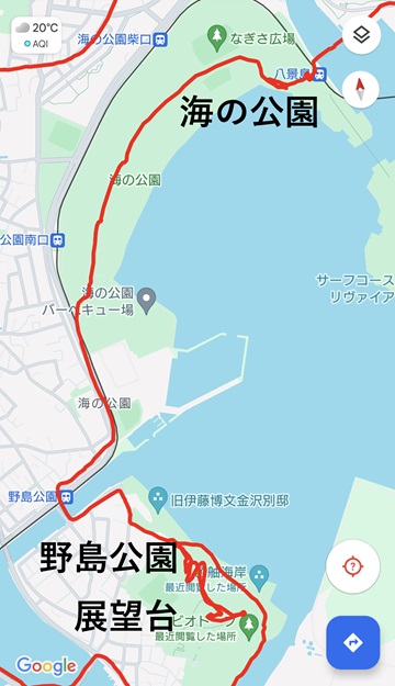 海の公園to野島公園展望台