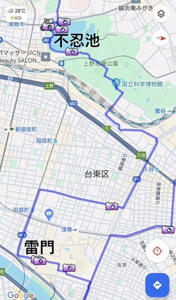 不忍池to雷門