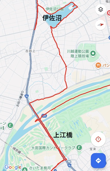 伊佐沼to上江橋