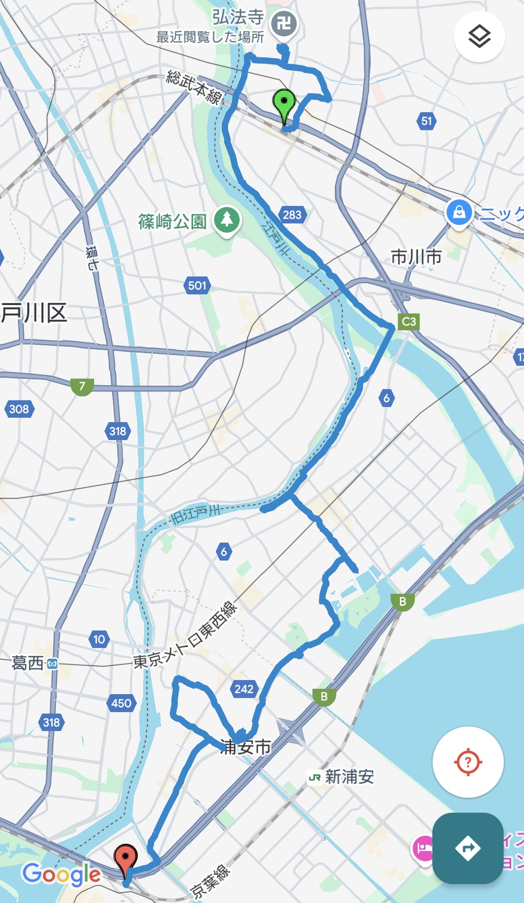 市川・浦安、水辺散策