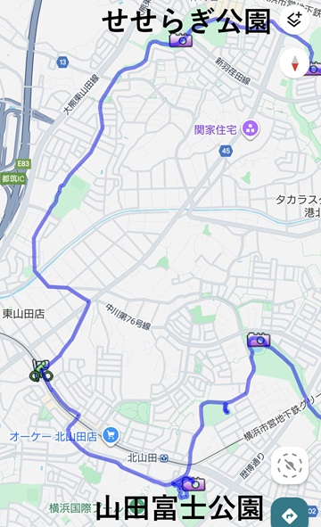 せせらぎ公園to山田富士公園