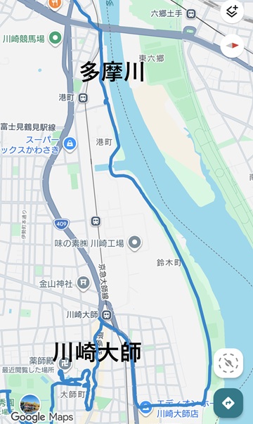 多摩川to川崎大師