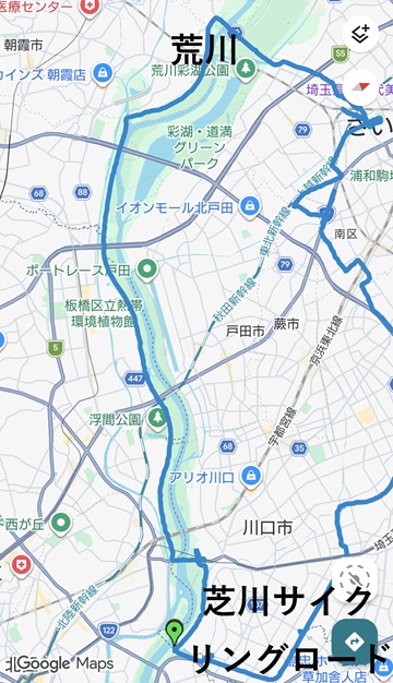 荒川to芝川サイクリングロード