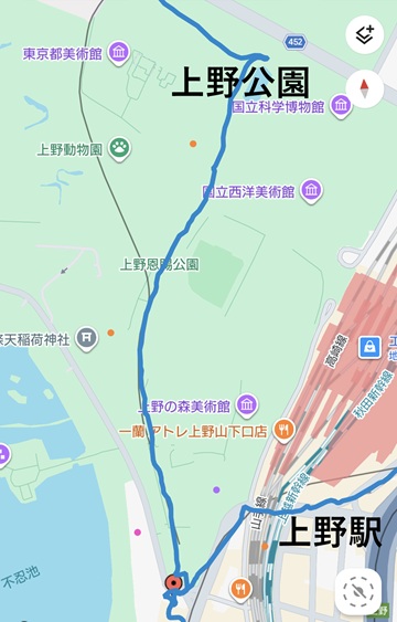 上野公園to上野駅